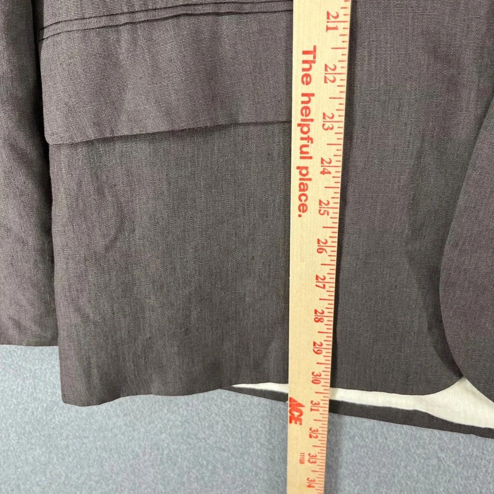 Zara Blazer Mens 42 Brown Linen Blend SS25 Two Button Notch Lapel Sport Coat